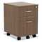 Alera Valencia Series 15.88 in. x 19.13 in. x 22.88 in. Mobile Box Mobile Pedestal Box File Cabinet - Walnut